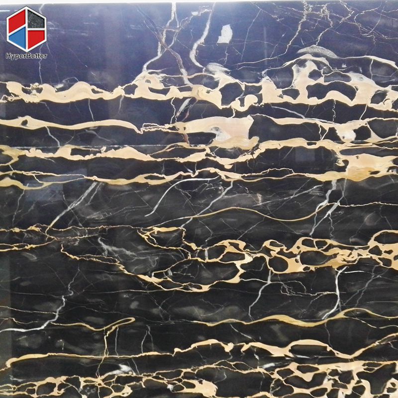 Italy portoro black marble slab