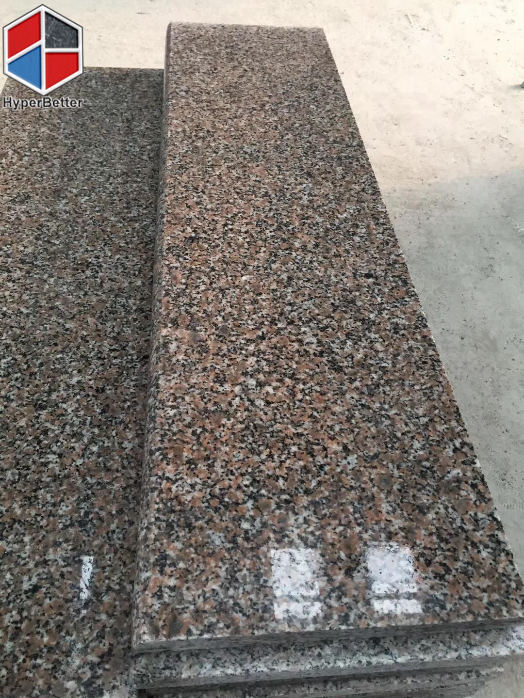 G664 pink granite treads