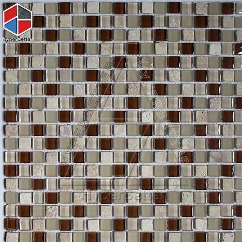 Brown glass mosaic