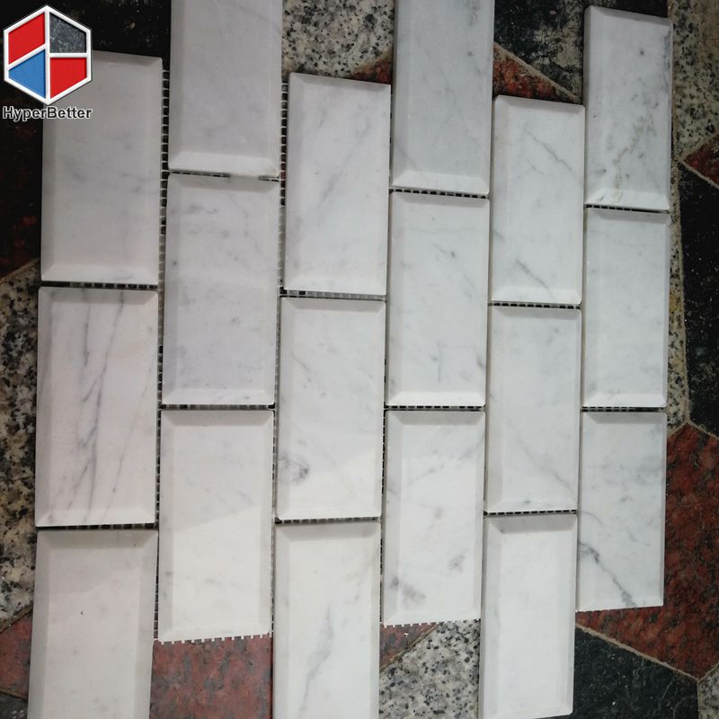 Carrara white marble mosaic (1)