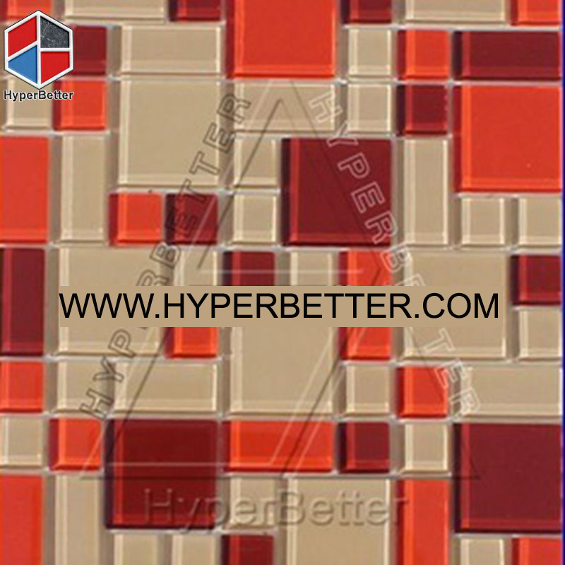 China red glass mosaic