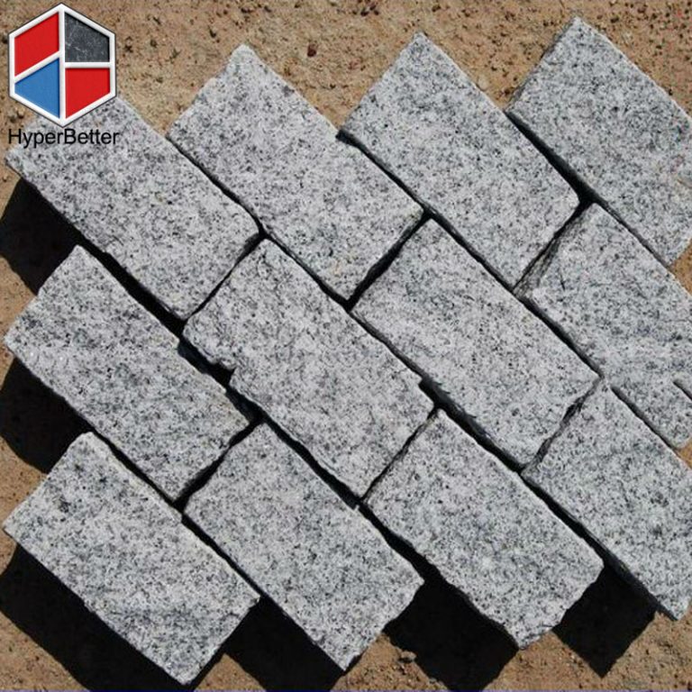 Gray granite chamfer edge flamed paving stone Directly from China