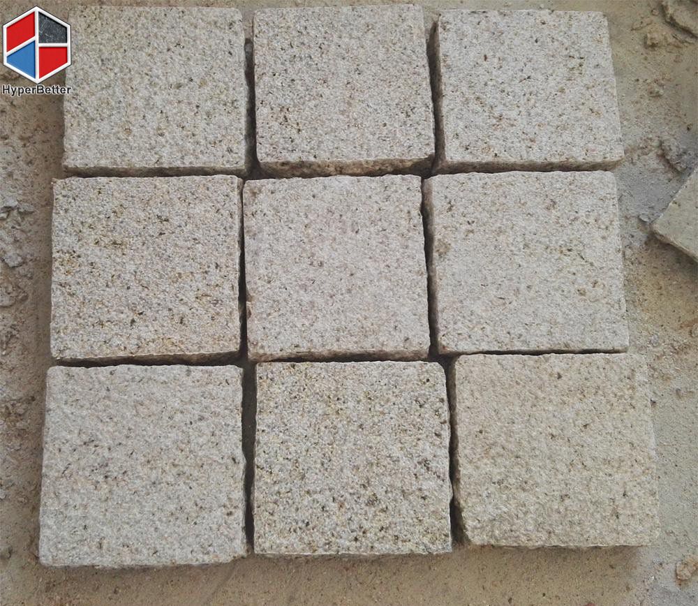 G682 gold granite cobble stone (7)