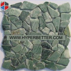 Green cobblestone mosaic