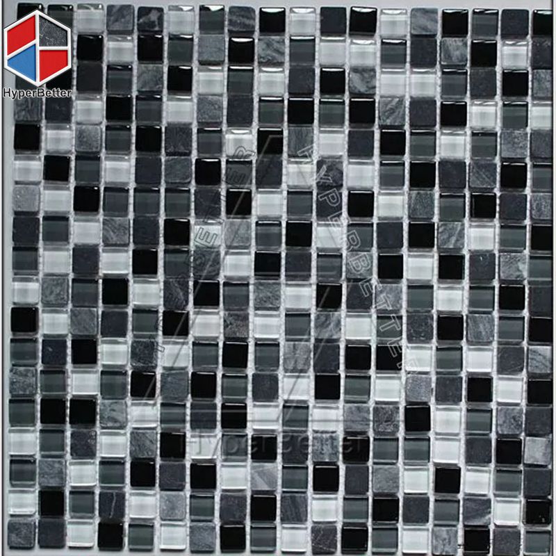 Grey glass mosaic