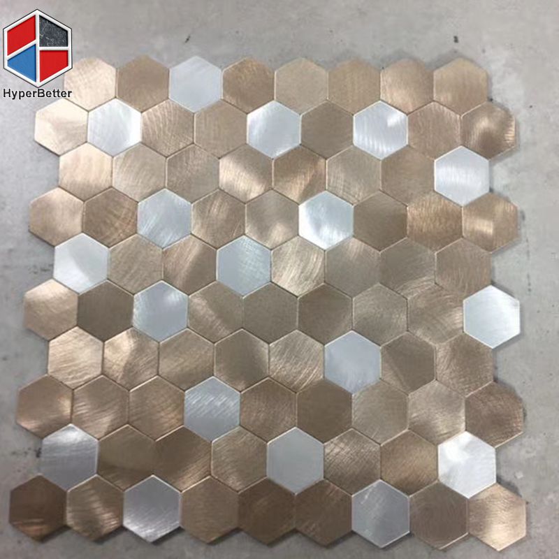 Hexagon metal mosaic