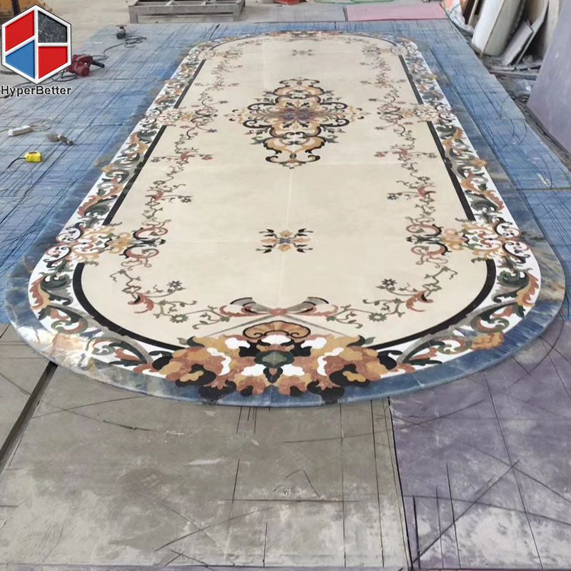 Luxury oval marble medallion for lobby