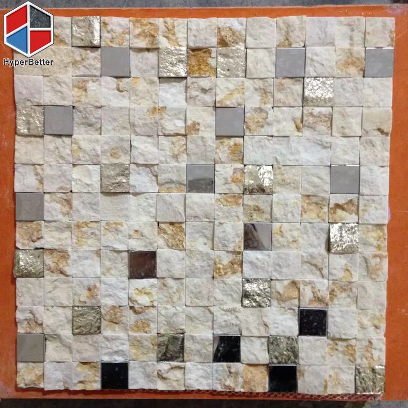 Mixed color marble mosaic