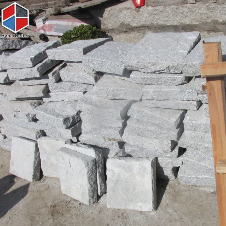 Gray granite chamfer edge flamed paving stone Directly from China