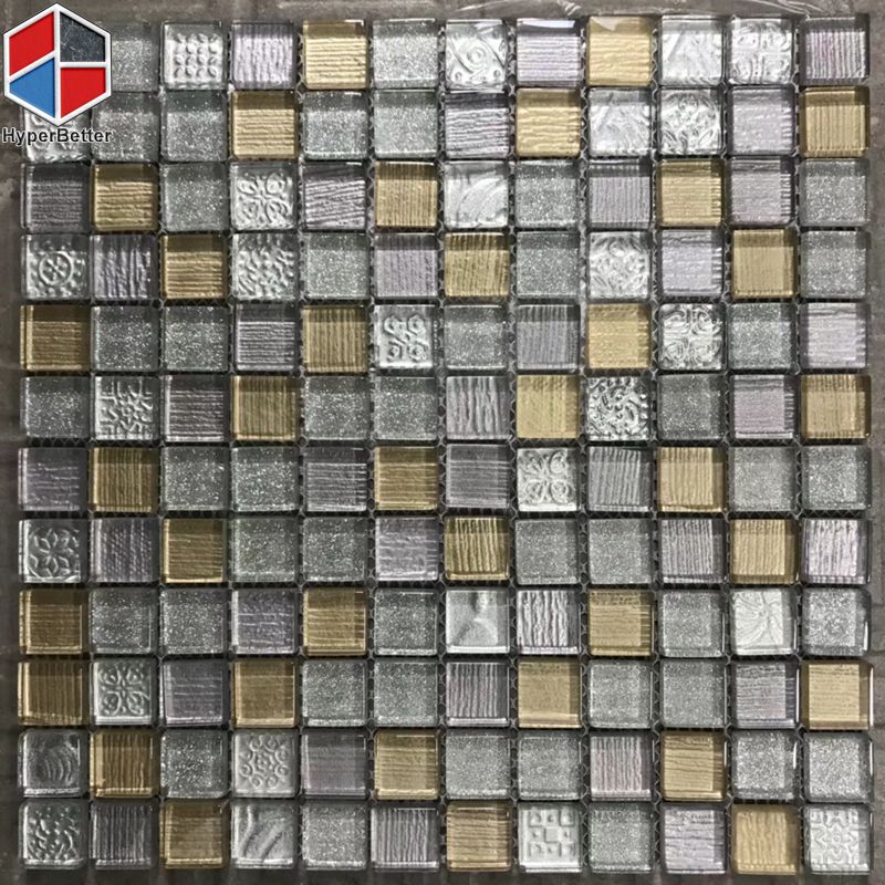 Small size square colors glass mosaic
