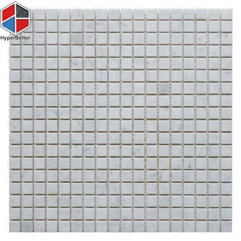 Square carrara white marble mosaic-1