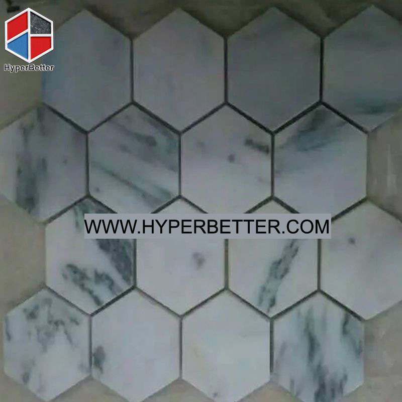 hexagonal marble mosaic