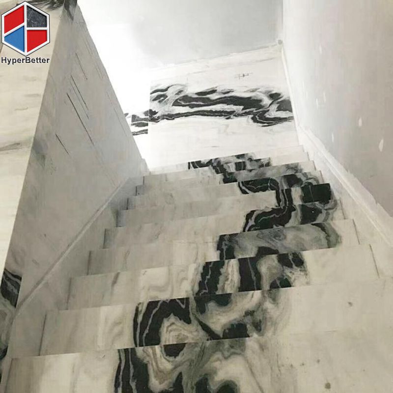 Panda white marble stair treads (2)