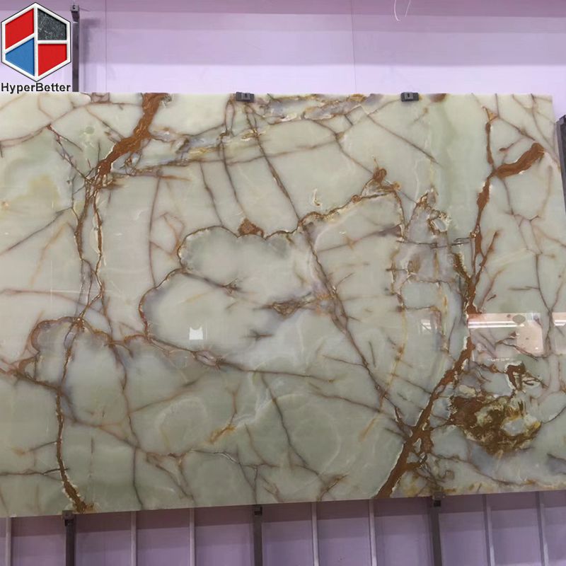 Black lines beige onyx slab (random)-1