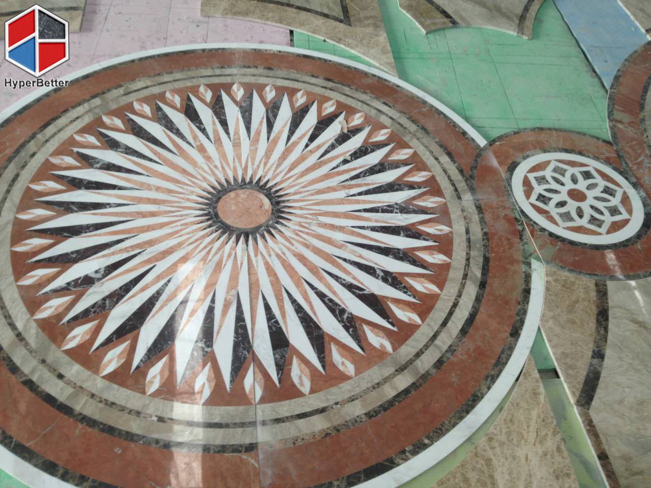 Red marble medallion (1)