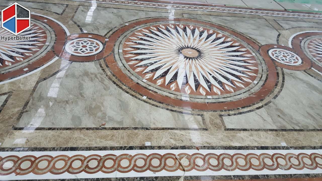 Red marble medallion (2)