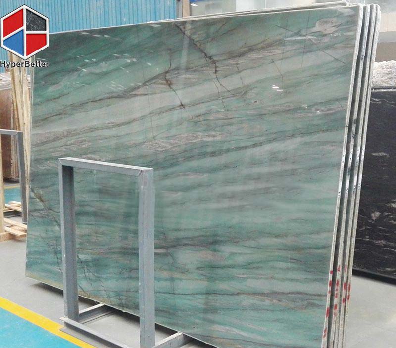 Silk fusion green granite slab