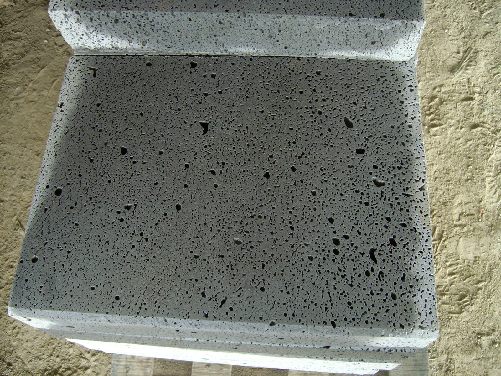 Big hole grey basalt tile (2)