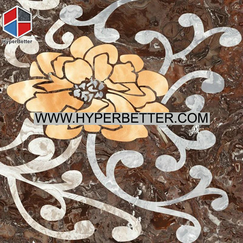 dark emperador waterjet medallion