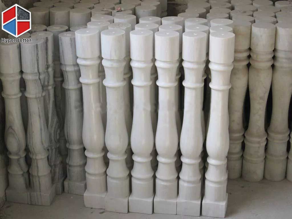 Guangxi white marble baluster