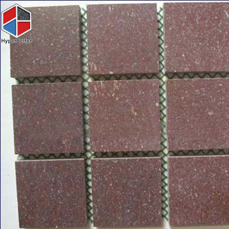 Red porphyry paving stone
