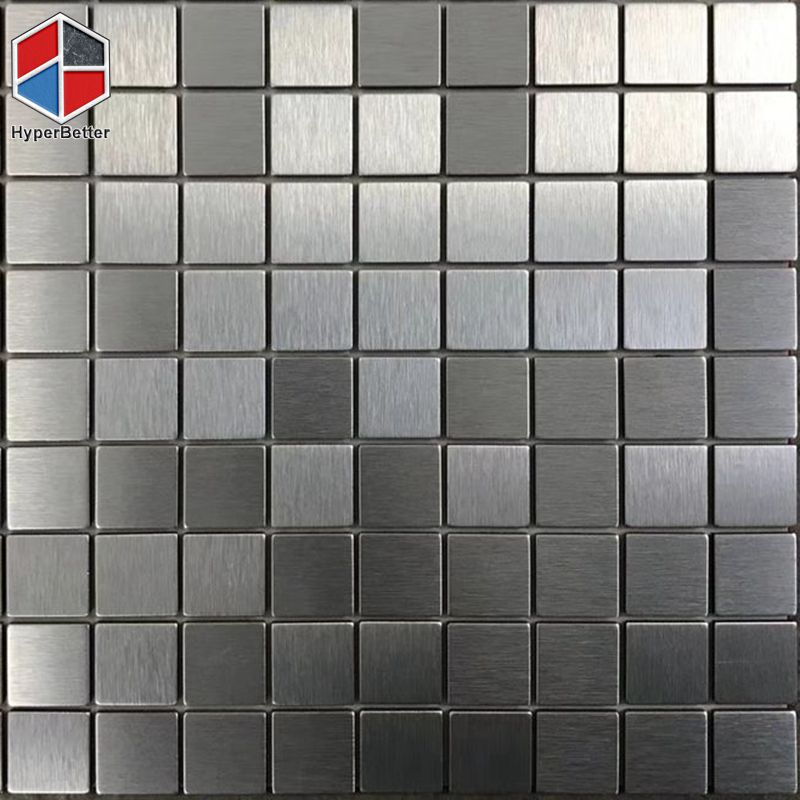 Square stainless steel mosaic