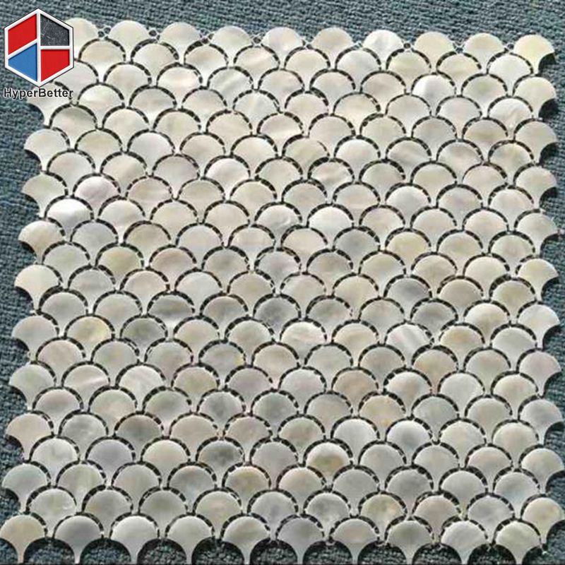 Fish scale stone mosaic tiles