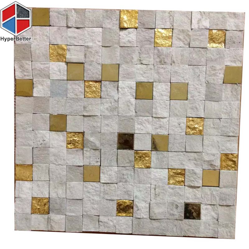 white and golden marble mosaic (1)