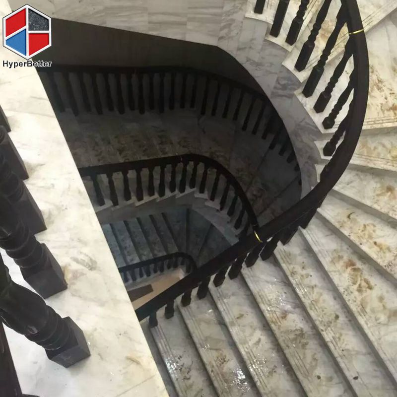 Arabescato white marble stairs (1)