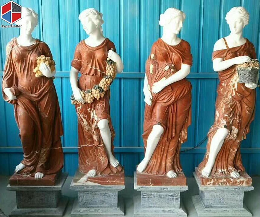 Colorful women marble statue (2)