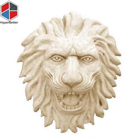 Elegant marble lion sculpture