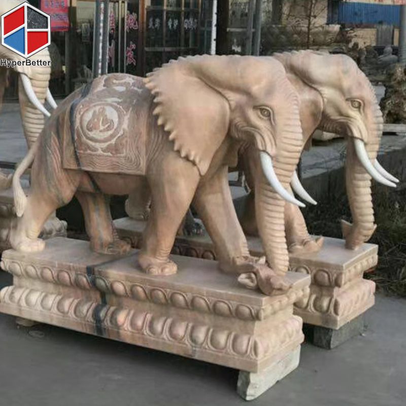 Perfect marble elephant sculpture-1