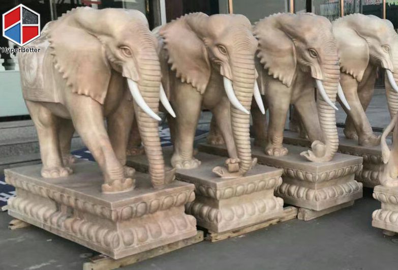 Perfect marble elephant sculpture
