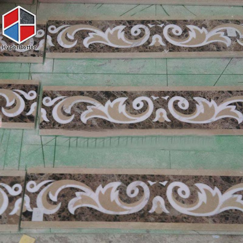 dark emperador marble medallion border (1)